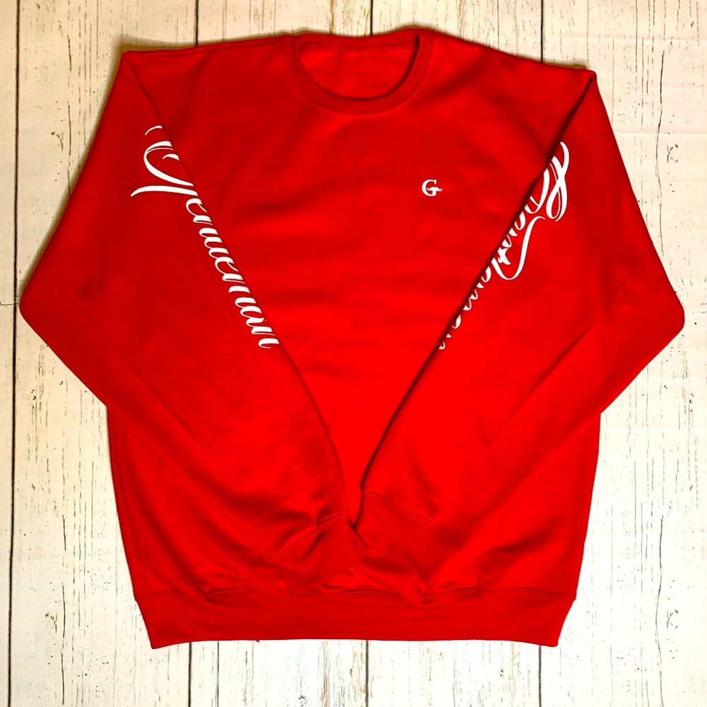 Gentleman Apparels Cursive Sleeve Crewneck Sweater